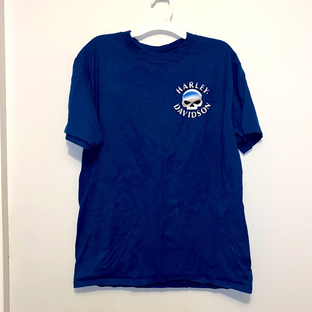 Men’s blue Harley-Davidson t-shirt in a medium